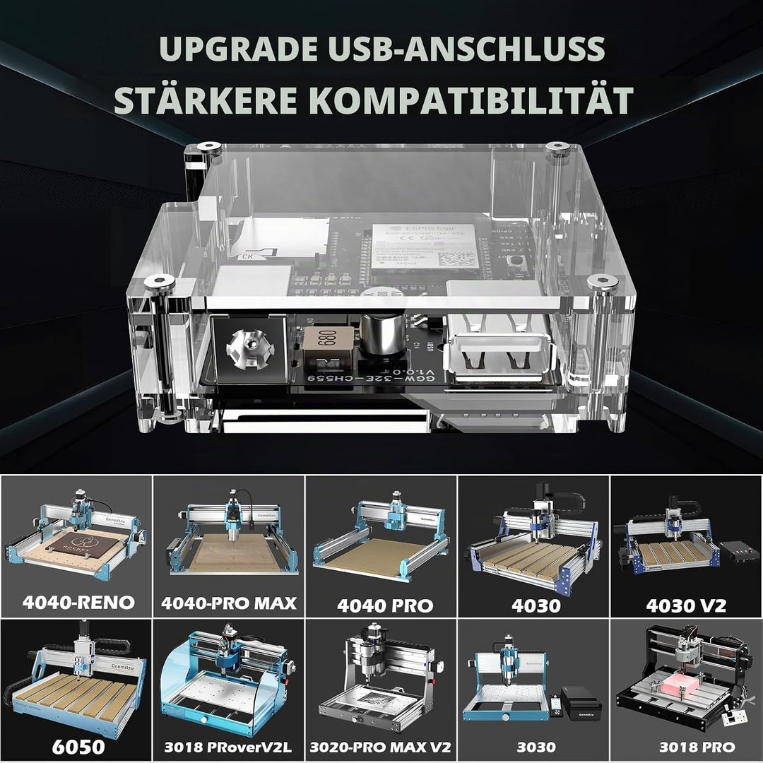 Genmitsu GGW-USB Wireless Wi-Fi Modul Kit mit USB-Anschluss, App G-Code Sending, Fernbedienung und M