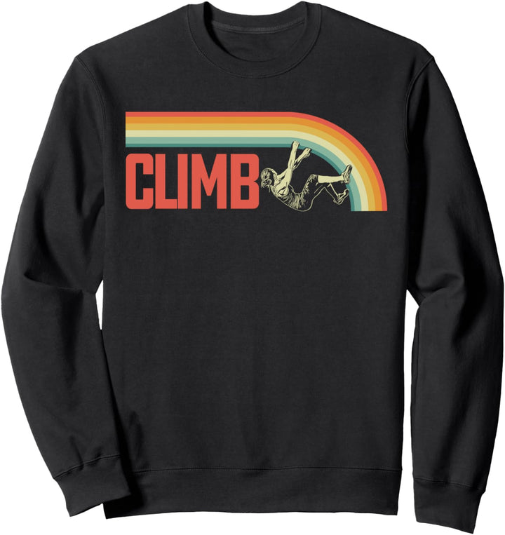 Climb! Vintage Girl Rock Climbing & Bouldering Retro Sweatshirt