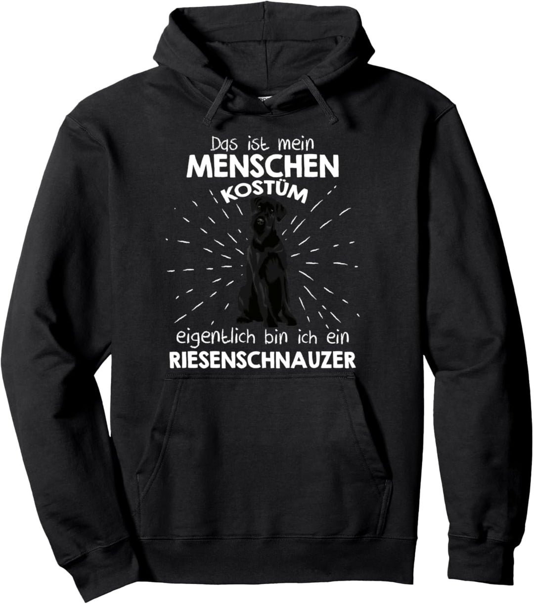 Mein Menschen Kostüm Bin ich ein Riesenschnauzer Pullover Hoodie