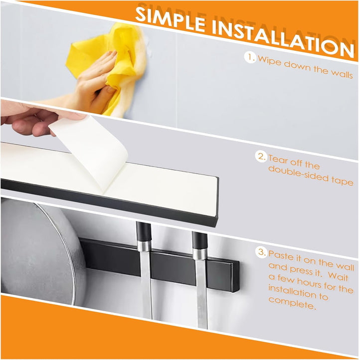 Fousenuk 40cm Magnetleiste Messer, Edelstahl Messerhalter Magnetisch, Selbstklebend Magnet, Knife Ho