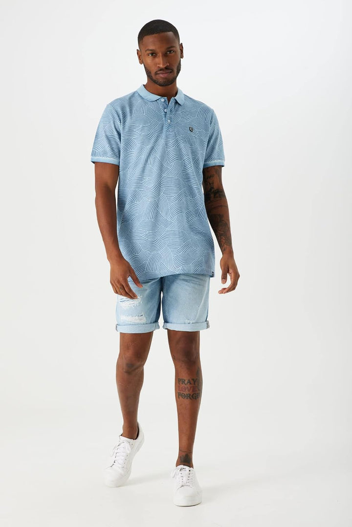GARCIA Herren Polo, Dusty Blue