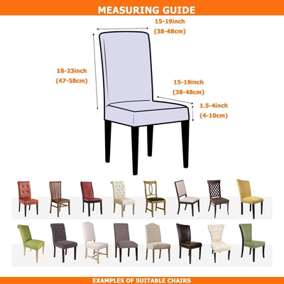 Morwealth 2er 4er 6er Set Stuhlhussen, Stuhlbezug für Esszimmer Waschbar Samt Stretch Stuhl hussen U