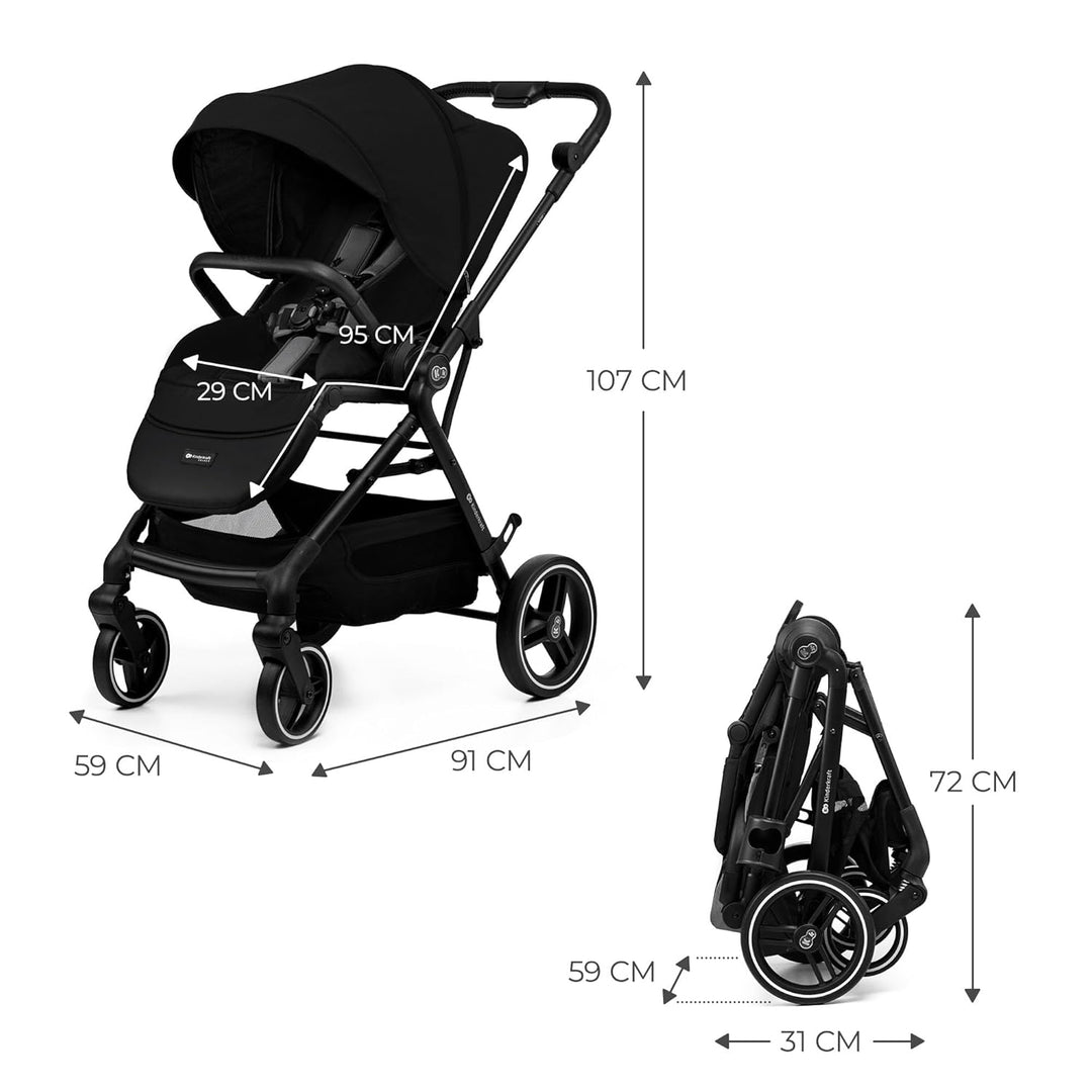 Kinderkraft YOXI Kinderwagen, buggy von Geburt bis 22 kg, Einfach Zusammenklappe, Undurchdringlichen