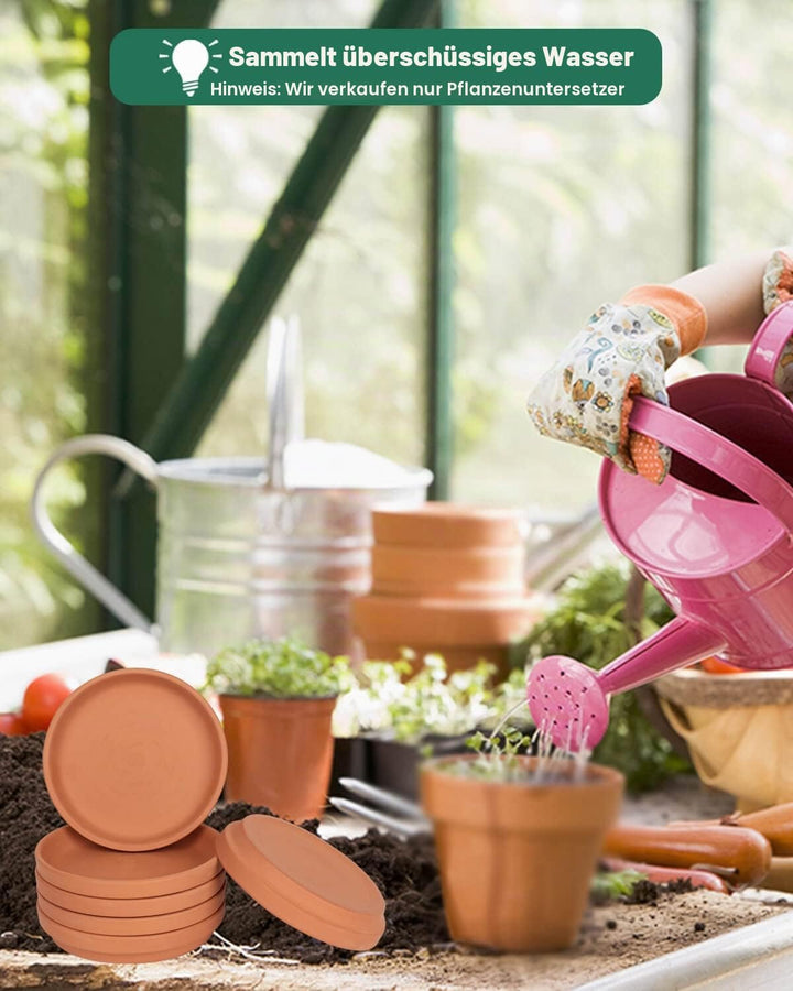 Untersetzer aus Terrakotta-Topf, 17,8 cm, 6 Stück, mittlere runde Blumentopf-Untersetzer, mittlere T