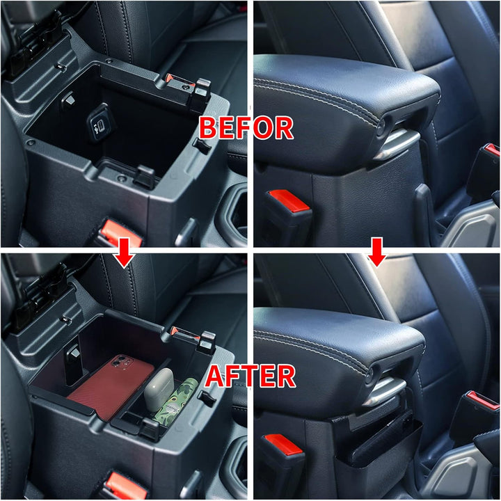 4xMittelkonsolen-Organizer, kompatibel mit 2018–2022 Jeep Wrangler JL JLU und Jeep Gladiator JT Zube