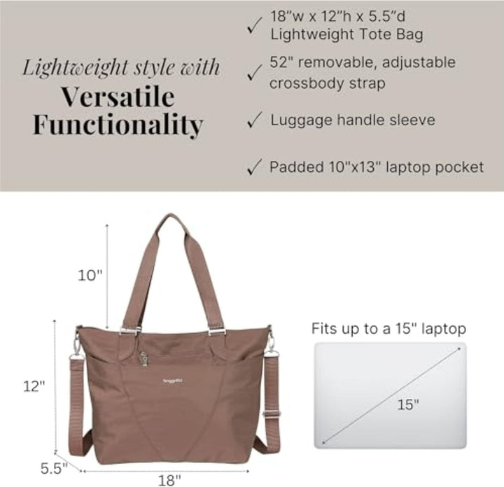 Baggallini Unisex-Erwachsene Tote Avenue Tragetasche – leicht, wasserabweisend, Handgepäcktasche mit