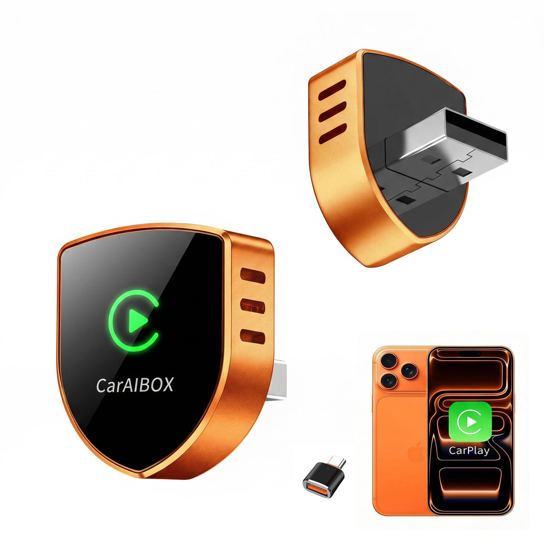 2026 2-in-1 Wireless CarPlay & Android Auto Adapter, Schild-Metallgehäuse, Ultraschneller WiFi 6 Don