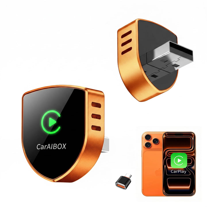 2026 2-in-1 Wireless CarPlay & Android Auto Adapter, Schild-Metallgehäuse, Ultraschneller WiFi 6 Don