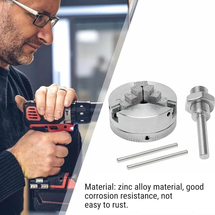 Telituny Dreibackenfutter Zinklegierung Mini Drehbank Dreibackenfutter M12 * 1 Spannfutter Hand Elek