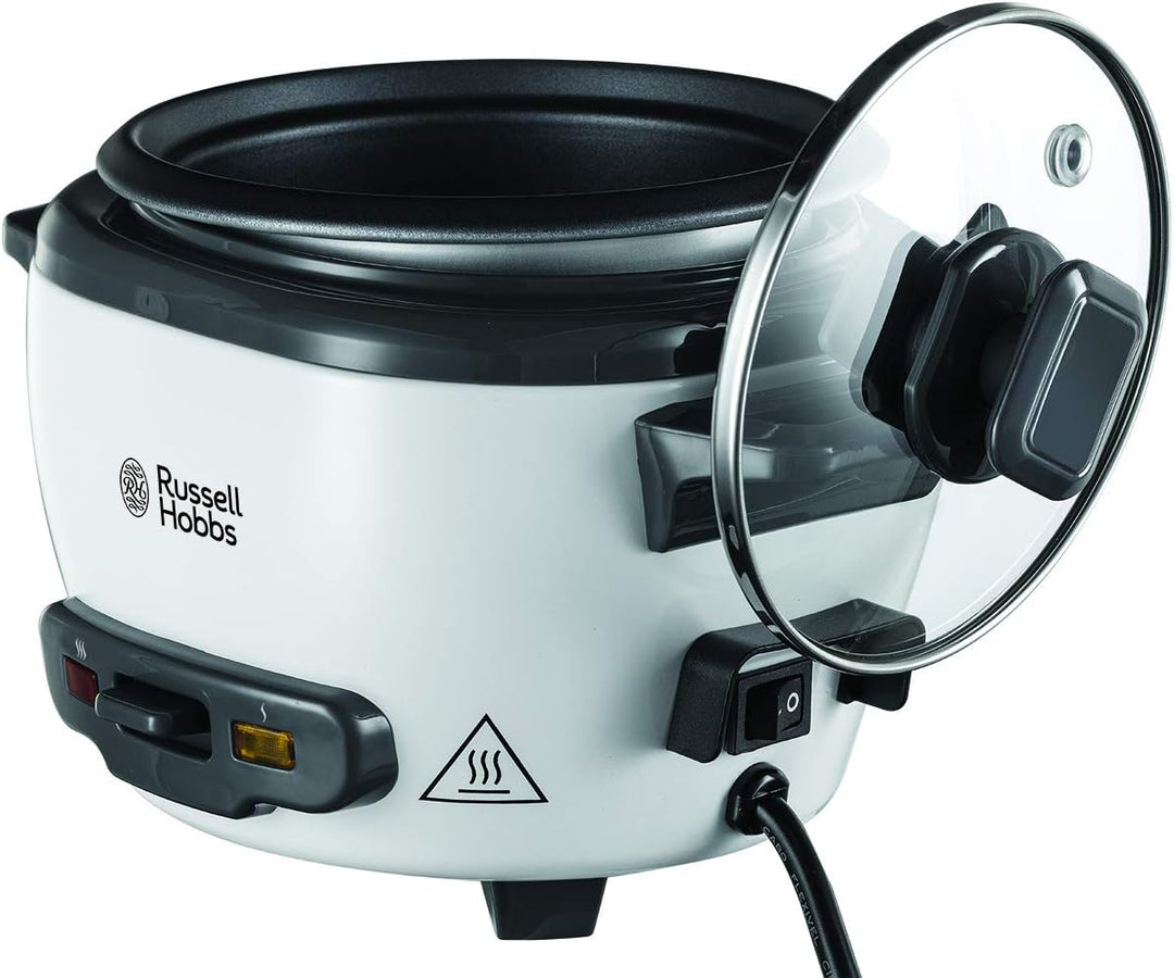 Russell Hobbs Reiskocher klein [medium] 0,8l (inkl. Dampfgarer-Einsatz, Warmhaltefunktion, antihaftb