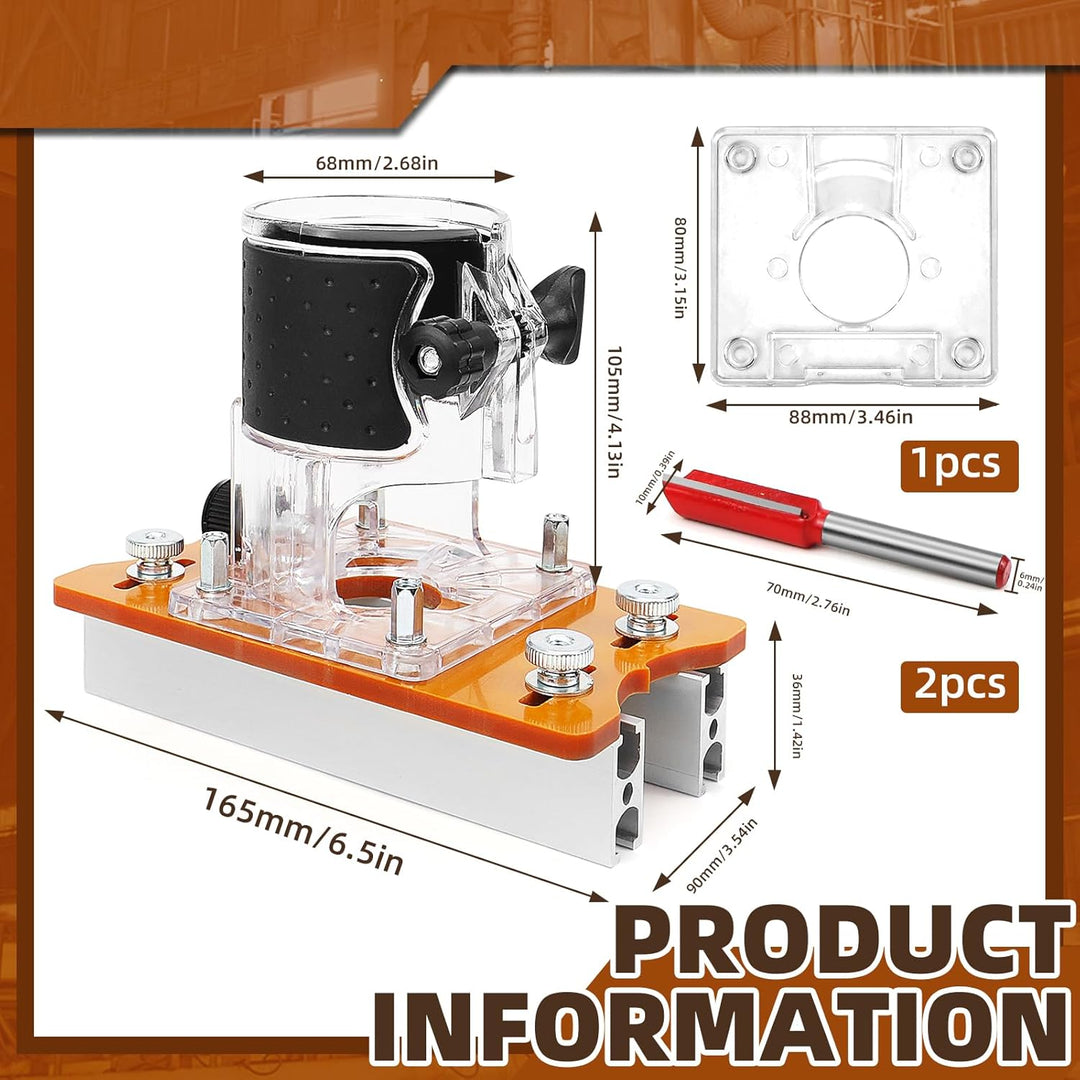 Holzfräser Werkzeug Schlitzhalterung Set HolzfräSer Basis Locator Set 2 in 1 Schlitz basis und Befes