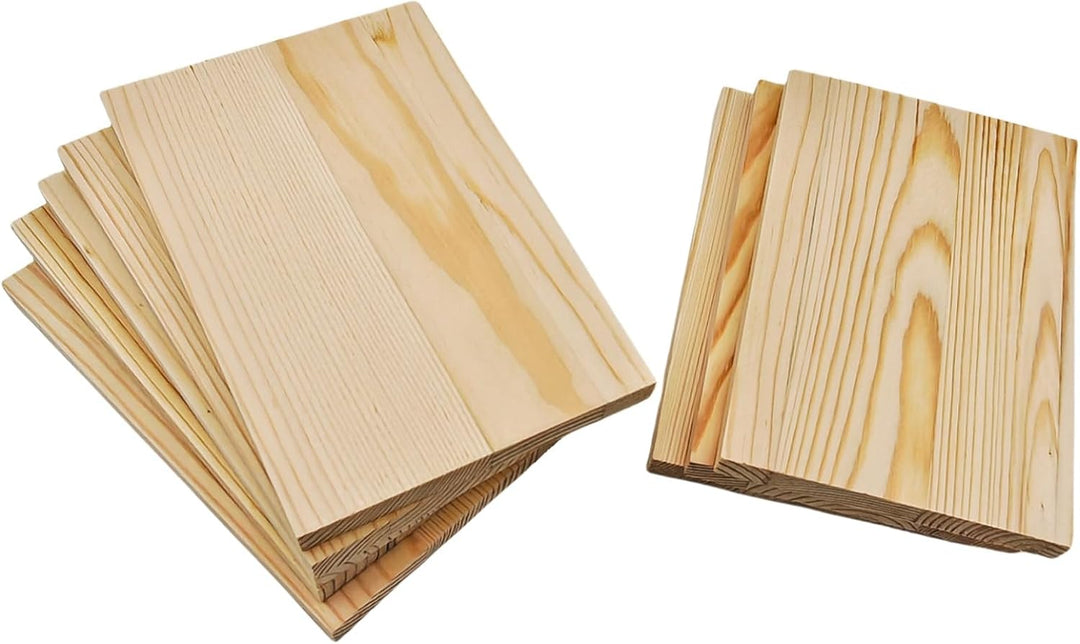 Rechteckige Holzbretter, unlackierte Holzblöcke zum Basteln, 15 x 10 x 1 cm, blanko, zum Schnitzen,
