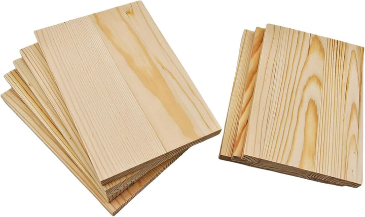 Rechteckige Holzbretter, unlackierte Holzblöcke zum Basteln, 15 x 10 x 1 cm, blanko, zum Schnitzen,