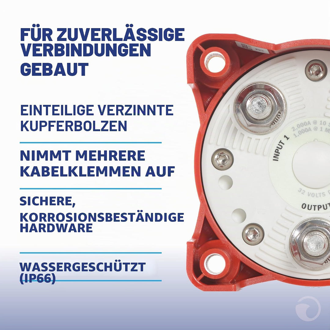 BLUE SEA 11001 BATTERY SWITCH E SERIES 3 POS W/AFD Selector 3 Pos. W/Afd, Selector 3 Pos. W/Afd