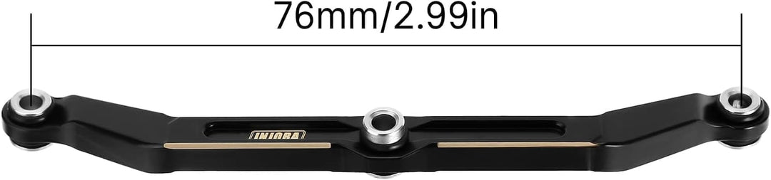 INJORA Messing Lenkblöcke Achsschenkel & Lenkrollen C-Hubs Lenkstange mit vollem Spiel für TRX4M Upg