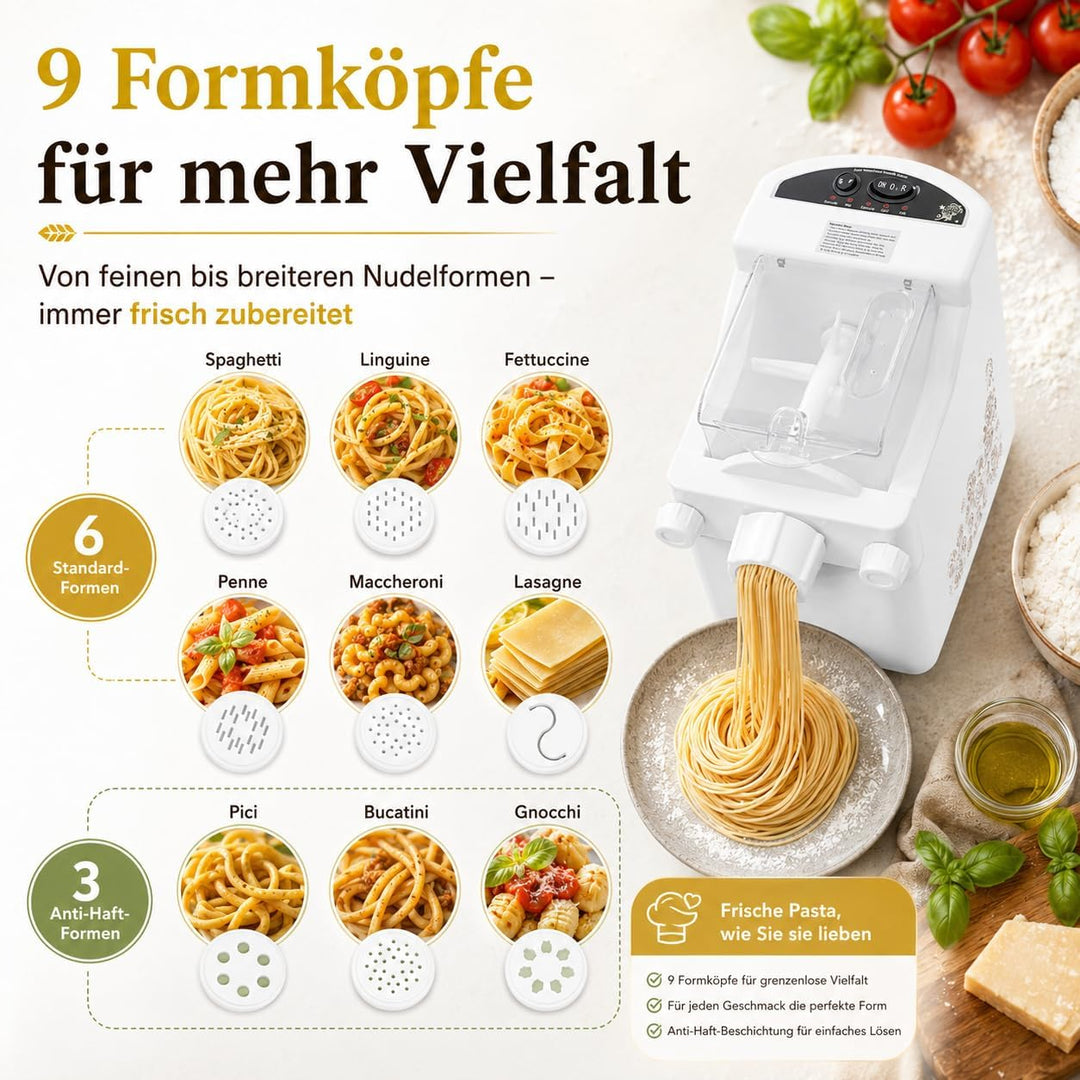 180W 220V Nudelmaschine Elektrische mit 10 Formköpfe Pasta Maker | Multifunktionsmaschine, Kapazität