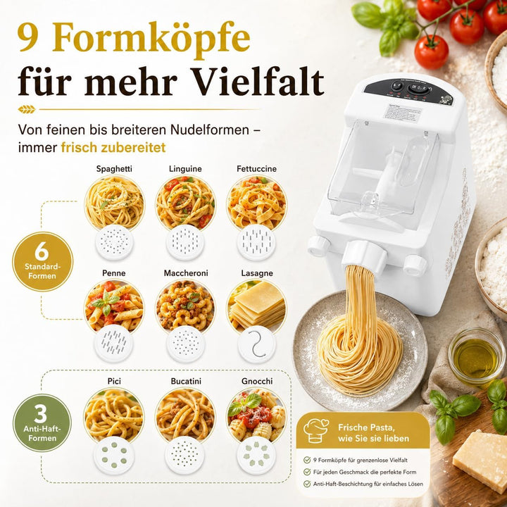 180W 220V Nudelmaschine Elektrische mit 10 Formköpfe Pasta Maker | Multifunktionsmaschine, Kapazität