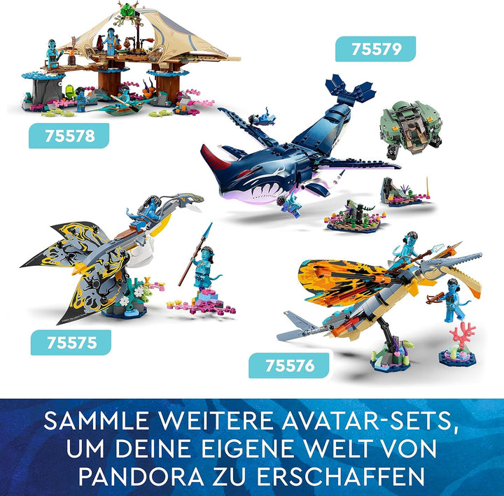 LEGO 75578 Avatar Das Riff der Metkayina, The Way of Water Pandora Set mit 4 Minifiguren, Sammlerstü