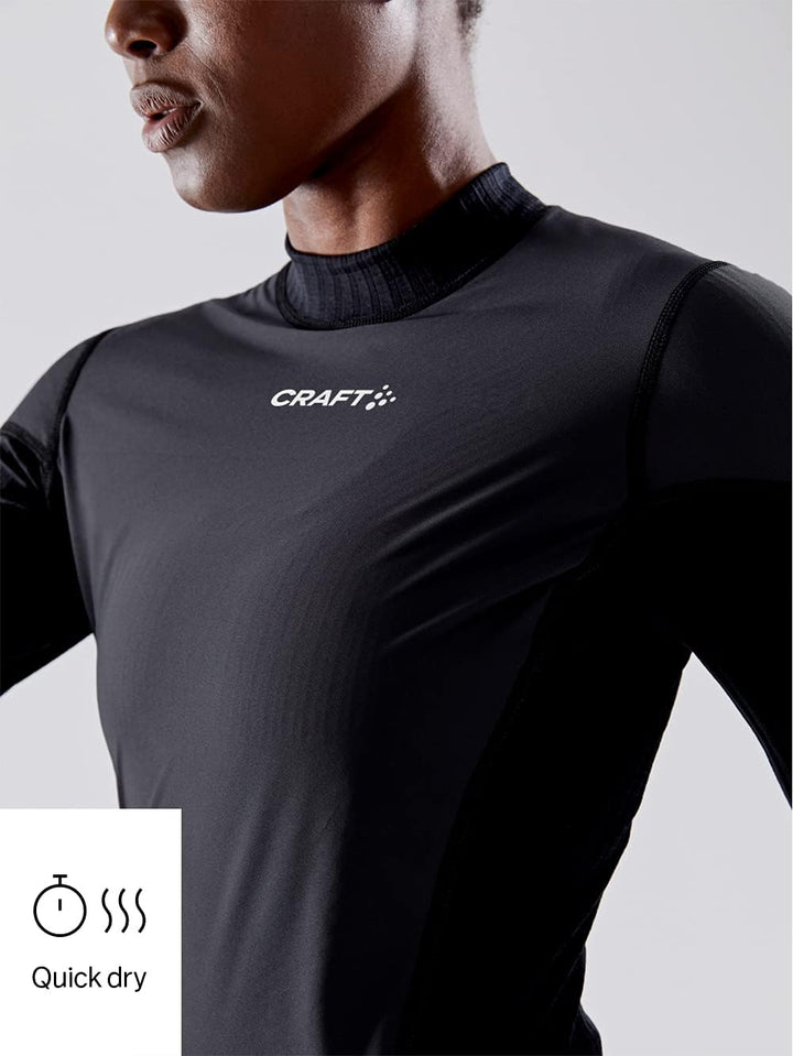 Craft Damen Active Extreme X Wind Ls W Oberteile XL Schwarz/Granit, XL Schwarz/Granit