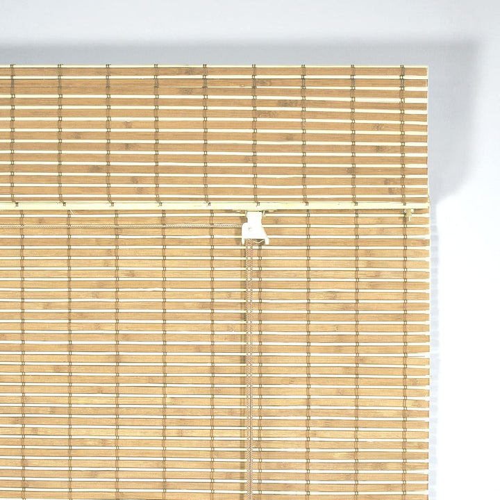 Liedeco Rollo Holz mit Seitenzug, Holzrollo für Fenster und Tür Natur B 80 cm x L 170 cm Natur B80 x