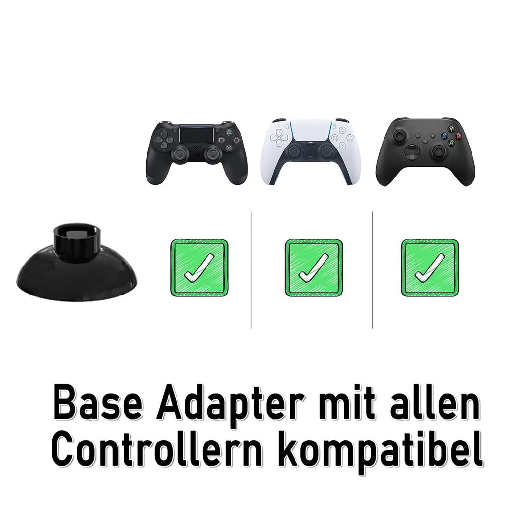 RetroRetter 8x Swap Sticks Set 6-10mm - Farbe: Schwarz, Cap Style wie Xbox - passend für PlayStation