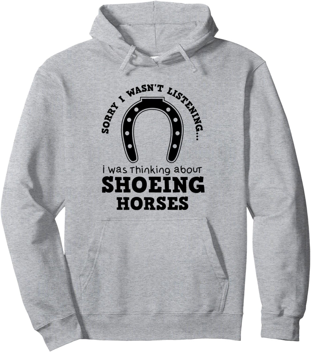 Über das Beschlagen von Pferden nachdenken Hufschmied Pullover Hoodie