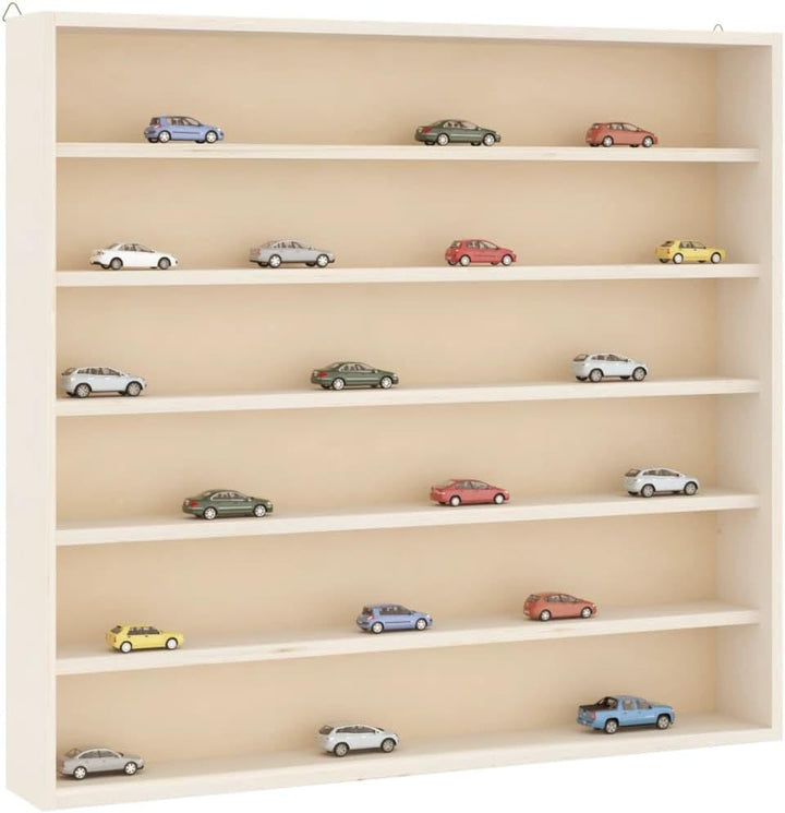 vidaXL Sammlervitrine aus Holz mit 6 Regalen, Wandvitrine für Wohnzimmer Esszimmer Schlafzimmer, Wan