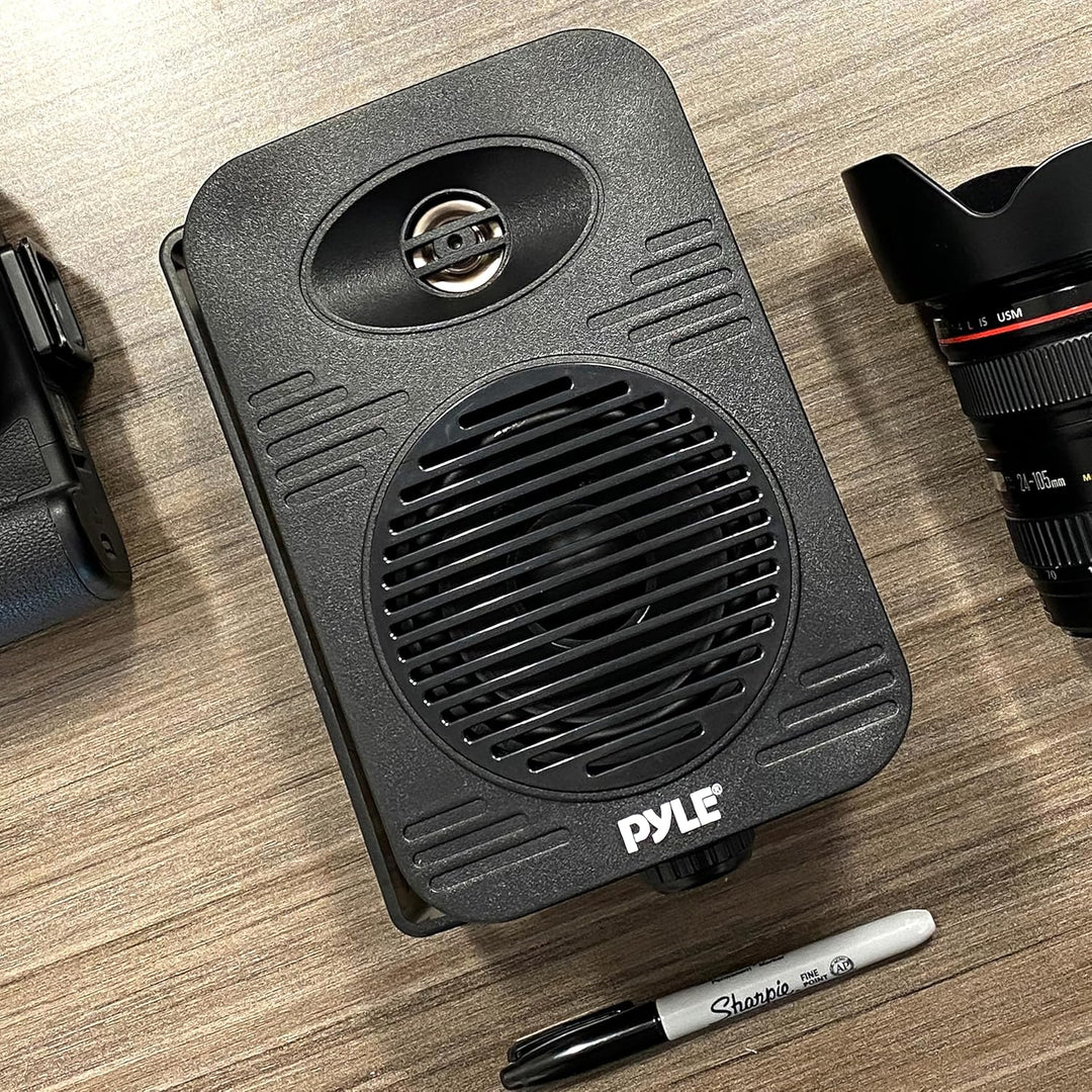 Pyle Lautsprecher Set Outdoor Indoor – 300W 4” 2-Wege Boxen wasserdicht Full Range Stereo Sound, Wet