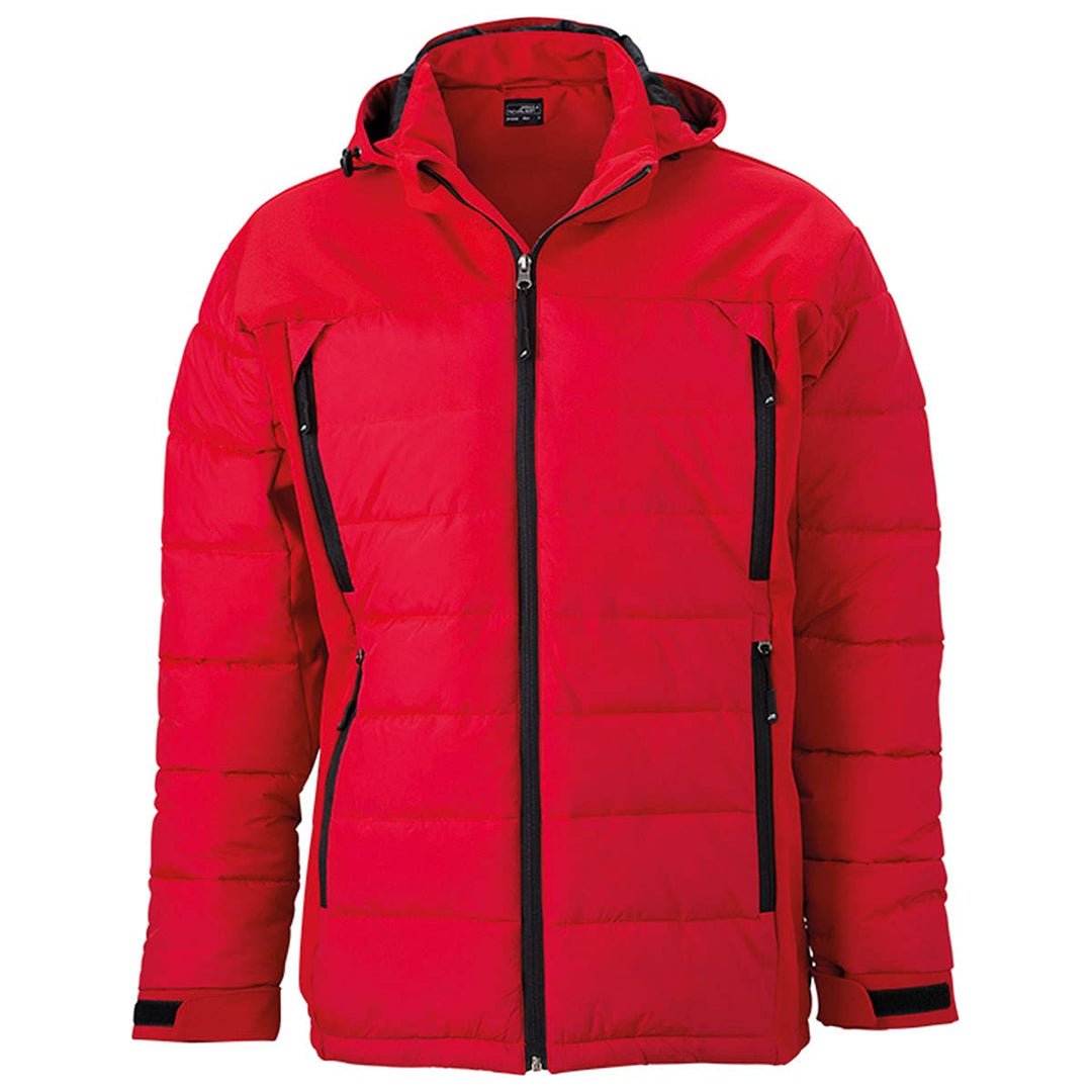JN1050 Men's Outdoor Hybrid Jacket Thermojacke in attraktivem Materialmix L,Red