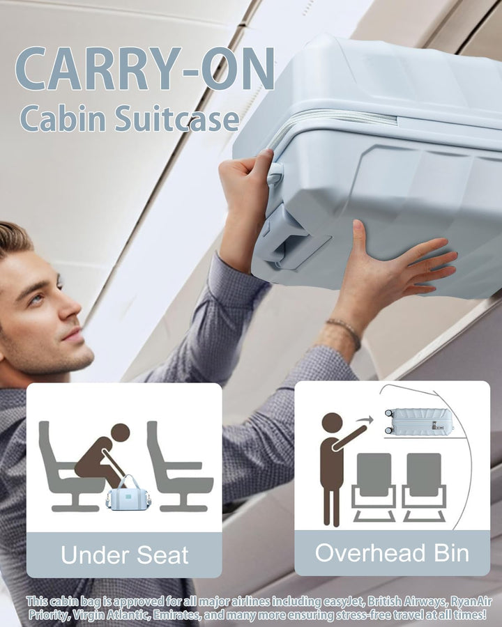 Sea choice Reisekoffer Set 5 Teilig ABS Hartschale Trolley Kofferset Gepäckset Grosse Kapazität Hand