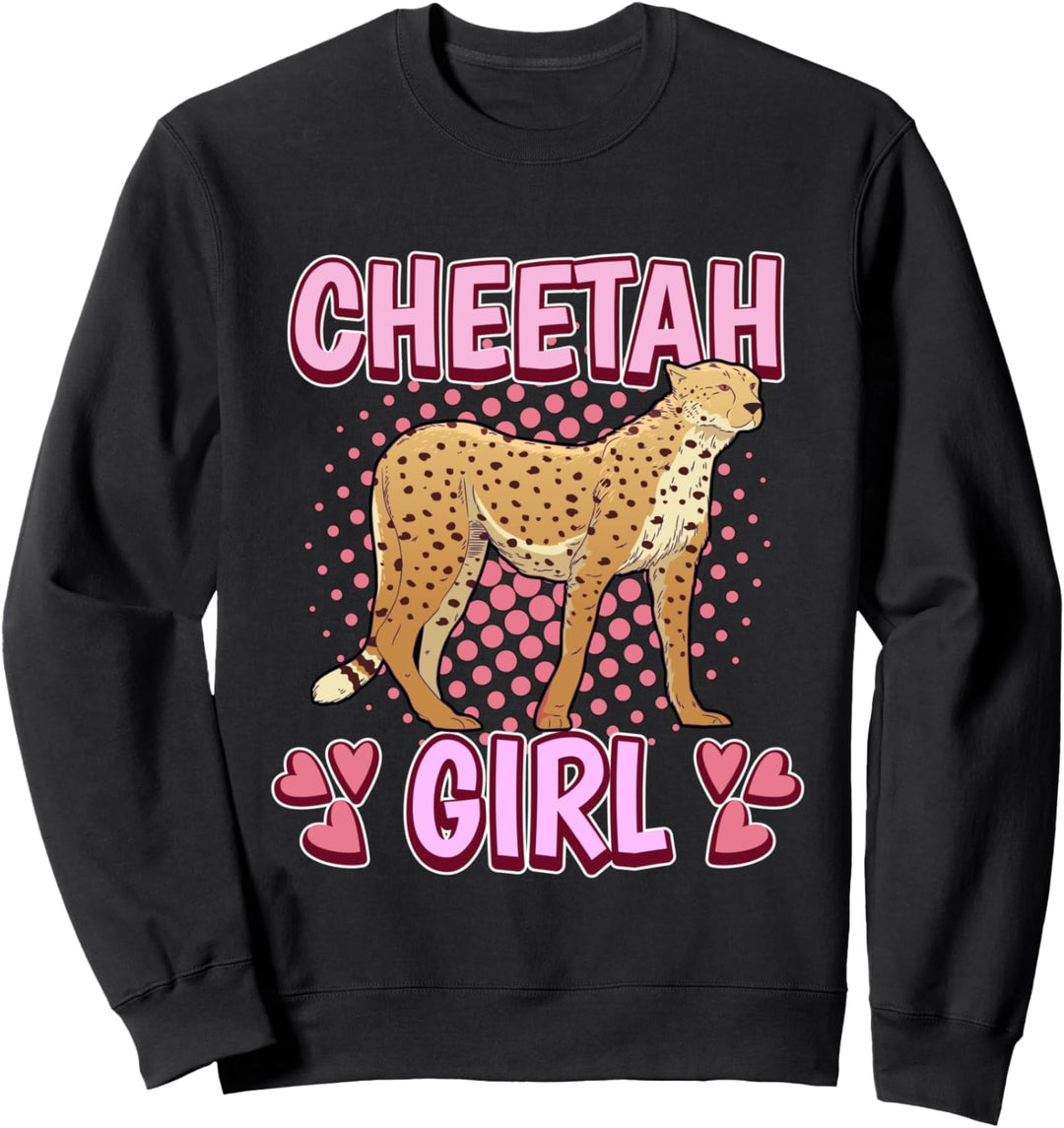 Damen Cheetah Girl Mädchen Gepard Sweatshirt