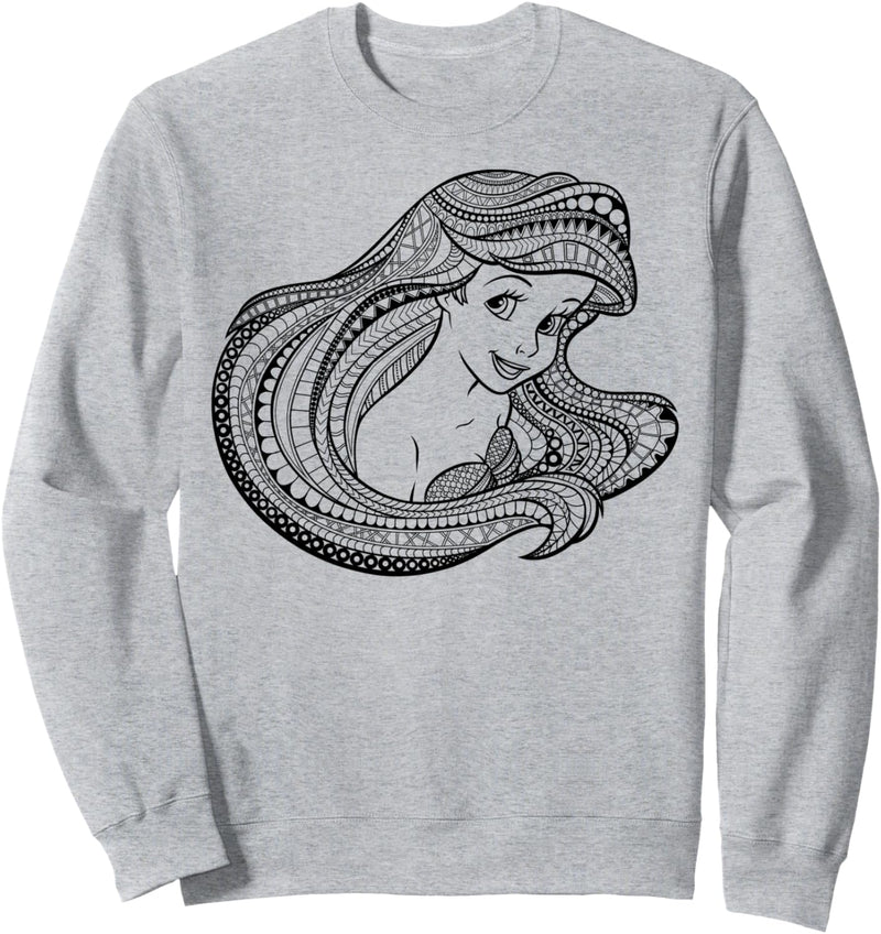 Disney The Little Mermaid Ariel Portrait Outline Sweatshirt