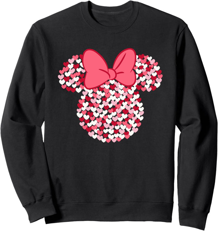 Disney Minnie Mouse Valentine's Day Heart Ears Silhouette Sweatshirt