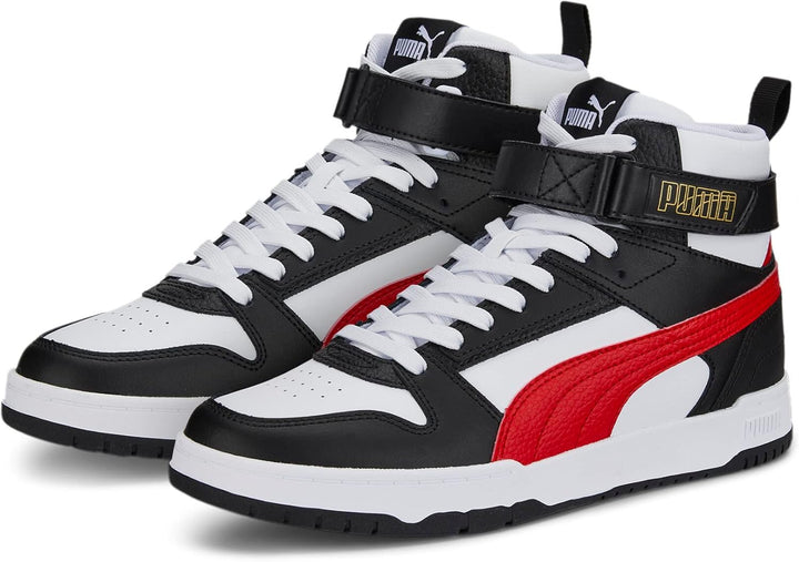 Puma Unisex Rbd GameSneaker 36 EU Puma White High Risk Red Puma Black Puma Team Gold, 36 EU Puma Whi