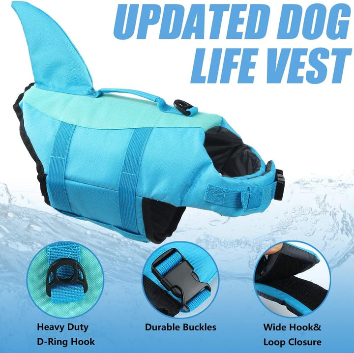 EMUST Hunde Schwimmweste, verstellbare kleine/mittelgrosse/grosse Hundeschwimmweste für Wassersicher