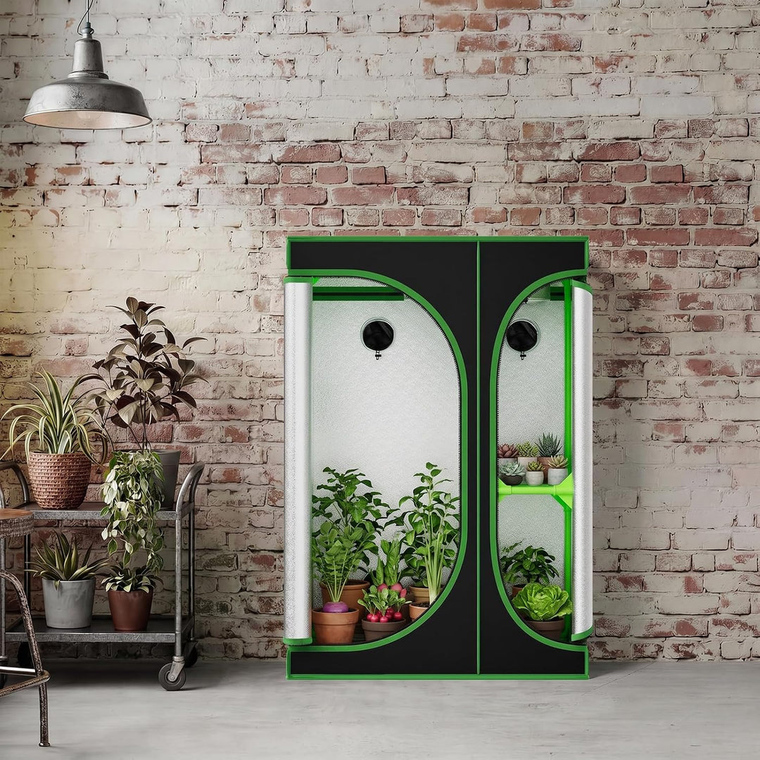 Grow Zelt für Pflanzen Zuchtzelt Gewächshaus Box Zuchtschrank Garten Anzucht Gemüse Kräuter Grow Sch