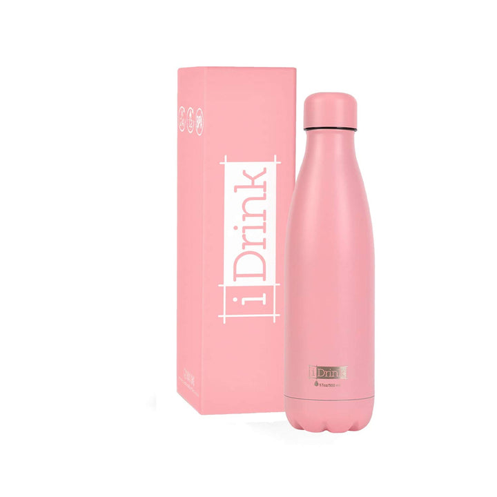 IDRINK - Trinkflasche 350/500/1000 ML Thermoflasche aus Stahl 6 ml 3 Rosa Pastel, 6 ml 3 Rosa Pastel