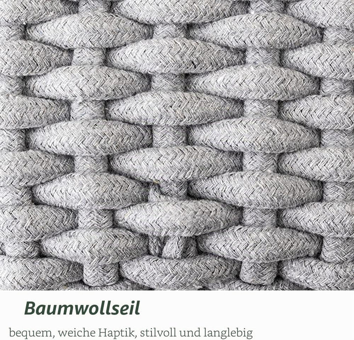 Icegrey Aufbewahrungskorb Baumwolle Strickkorb Dekorative NatüRliche Rechteck Wasserdichter Aufbewah