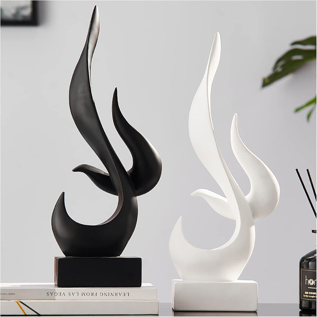 Moderne Deko Skulptur Kunst Schwarze Flamme Deko Statue, Wohnzimmer Schlafzimmer Dekoration Skulptur