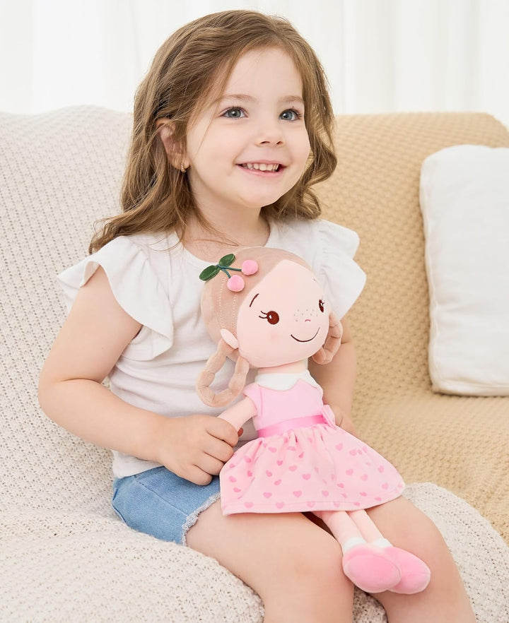 GAGAKU Weiche Stoffpuppe 40cm Schutzengel Puppen, Taufgeschenk für Baby Mädchen Kuscheltier Glücksbr