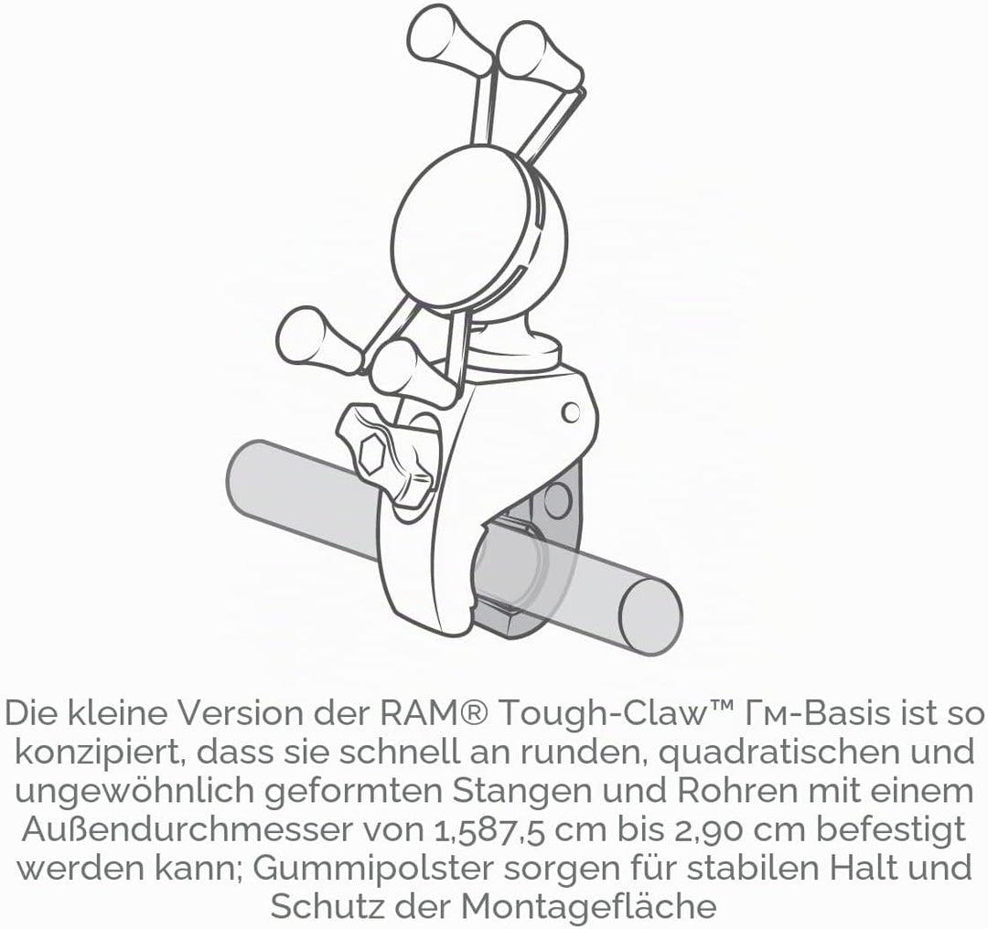 Ram-Mount Mount, RAM-HOL-UN7-400U, Handy-Halterung fürs Motorrad, schwarz