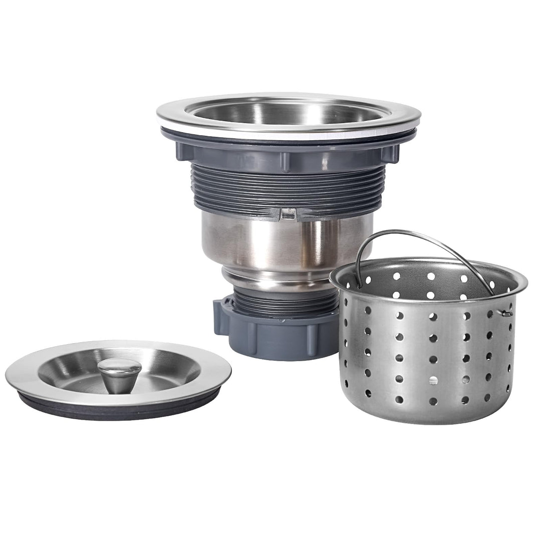 KONE 3-1/2-inch Kitchen Sink Strainer with Removable Deep Waste Basket / Strainer Assembly / Sealing