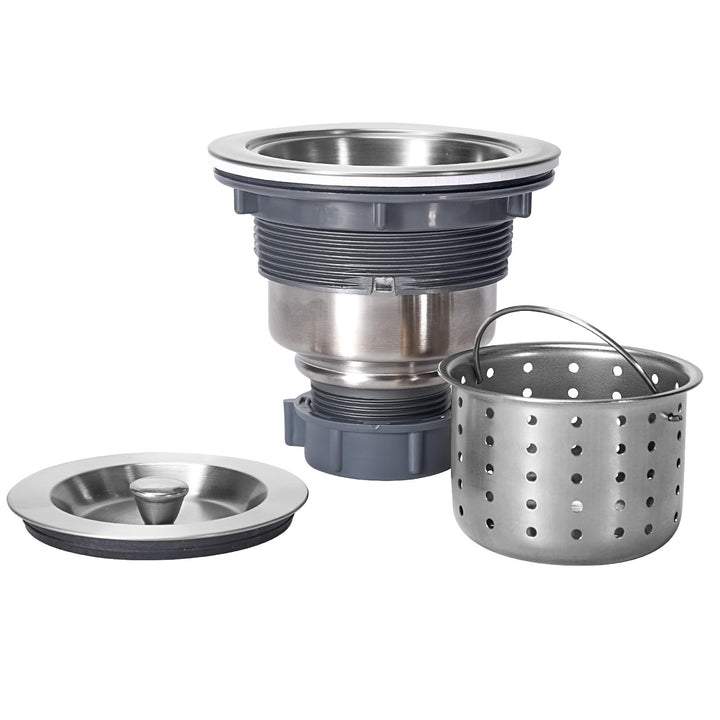 KONE 3-1/2-inch Kitchen Sink Strainer with Removable Deep Waste Basket / Strainer Assembly / Sealing