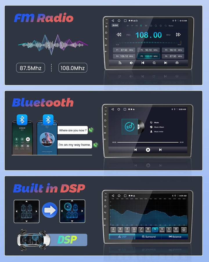 Hikity [2+64GB] Android 15 Autoradio für Audi A4 S4 RS4 8E B6 B7 (2000-2009) Radio Wireless Carplay