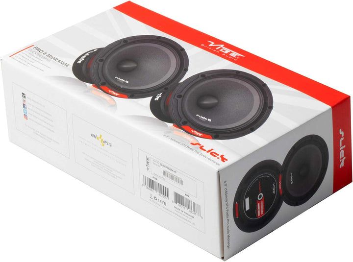 Vibe Audio Slick Pro Audio 6.6" Mitteltöner-Lautsprecher 125/275 W (RMS/MAX), 16,7 cm, 1 Paar, SLICK