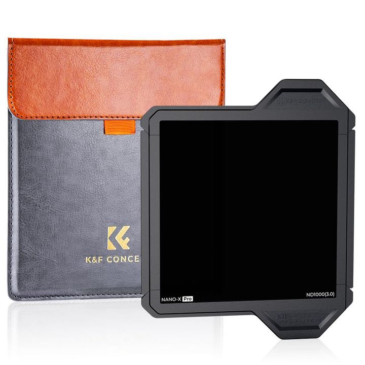 K&F Concept Nano X-PRO Rechteckfilter ND1000(10 Stop) 100x100mm Square Filter Graufilter aus Optisch