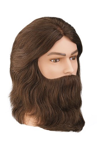 Bergmann Übungskopf AMIGO mit Bart, ca. 20 cm braun