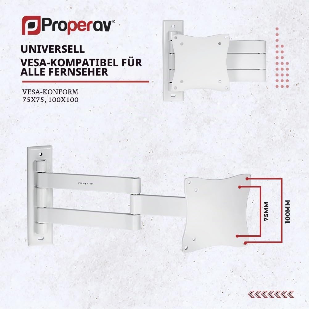 Proper Robuste Swing Arm Wand TV Halterung für 33 cm 48,3 cm 55,9 cm 58,4 cm 61 cm und 71,1 cm LCD-