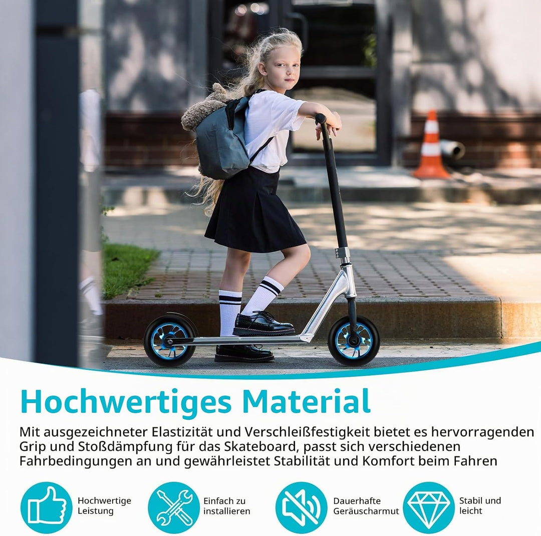 100mm Scooter Rollen Ersatzräder, 2 Stück 88A Stunt Scooter Rollen mit ABEC-9 Lager aus Aluminiumleg