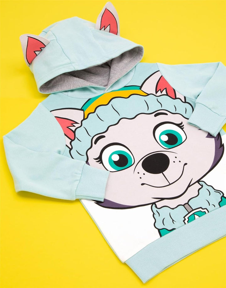 PAW PATROL Kids Hoodie Chase Marshall Skye Everest ODER Rubble 3D Ohren Pullover 4-5 Jahre Everest,